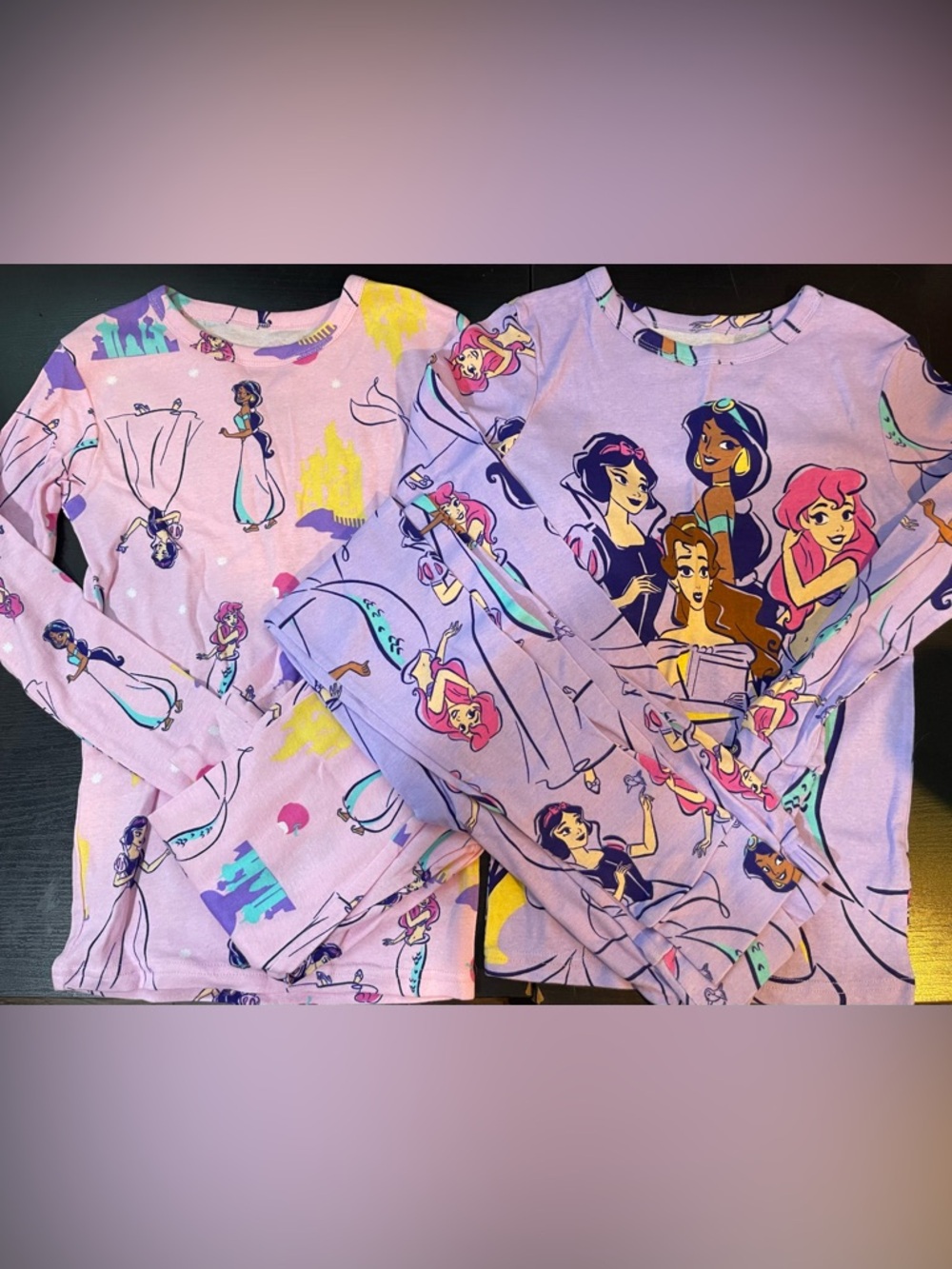 Two Pair of Disney Princess Character Pajama Set